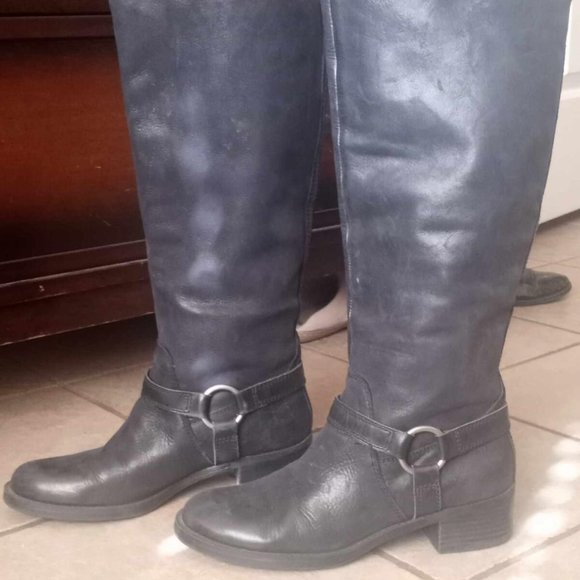 Lucky Brand, full-grain leather, tall black riding boots - Size 8 - Picture 3 of 16